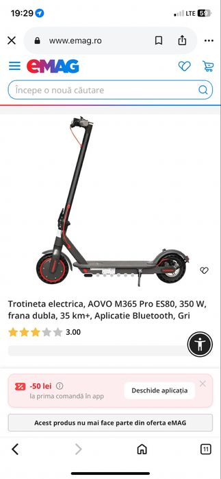 Vand sau schimb cu telefon trotineta Aovo