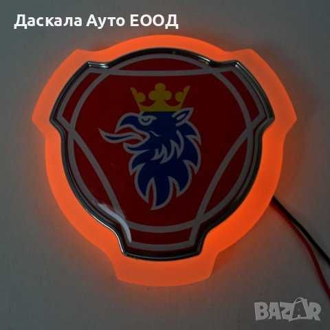 Огледална табела червенa с син Griffin Scania външнa за решетка 12-24V , 2 цвята