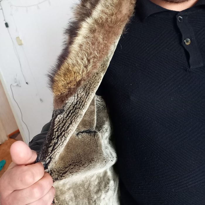 Дубленка кожаный