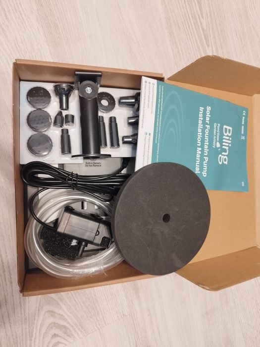 Pompă solară pentru fântână Biling 8W, cu baterie 3600 mAh și filtru