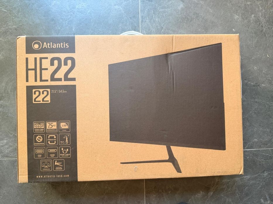Monitor ATLANTIS 22" rezoluție Full Hd 1080 cu înclinație  VGA HDMI
rezoluție Full HD 1920x1080, VGA HDMI