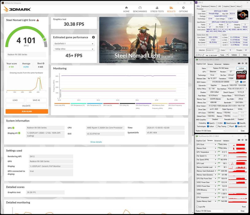 Sapphire Radeon RX 580 NITRO+ 4GB GDDR5 256-bit dual bios folosita