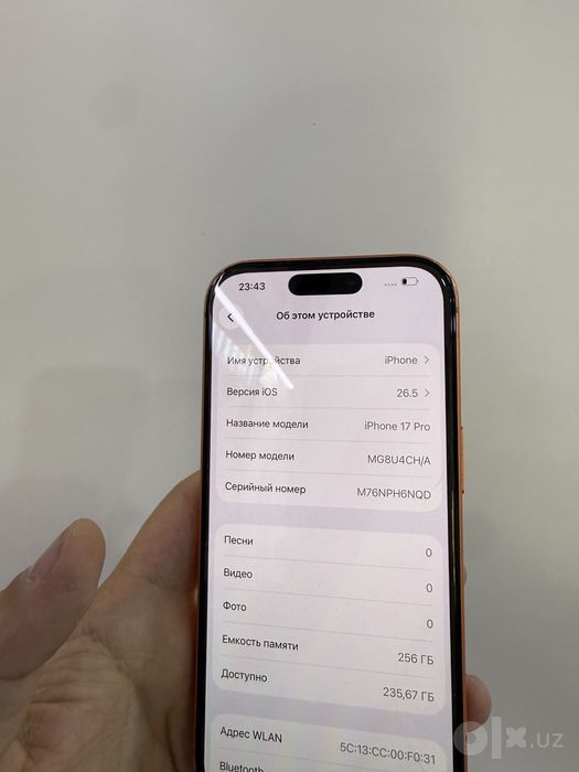 iphone 17 pro sim+sim ochilmagan