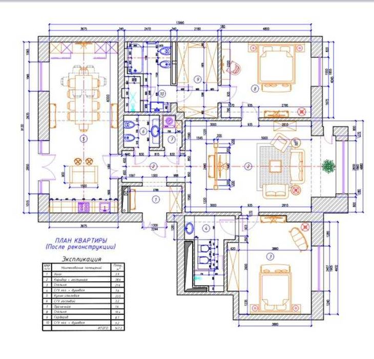 Сдается Квартира | ЖК Новомосковская Golden House | 3-х комнат - 160м2