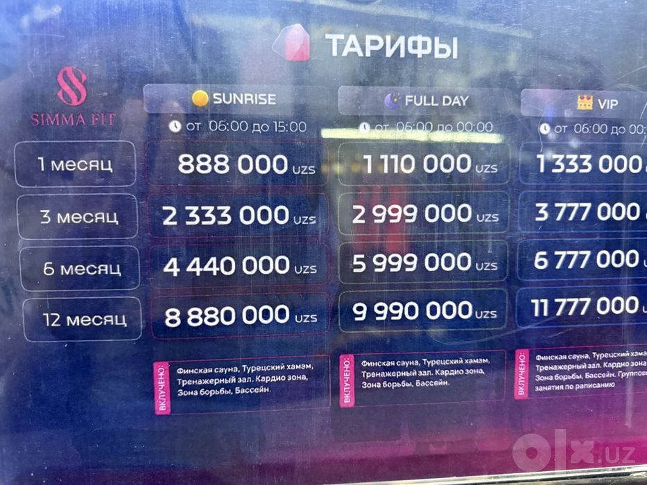 Абонемент Симма фит Сергели