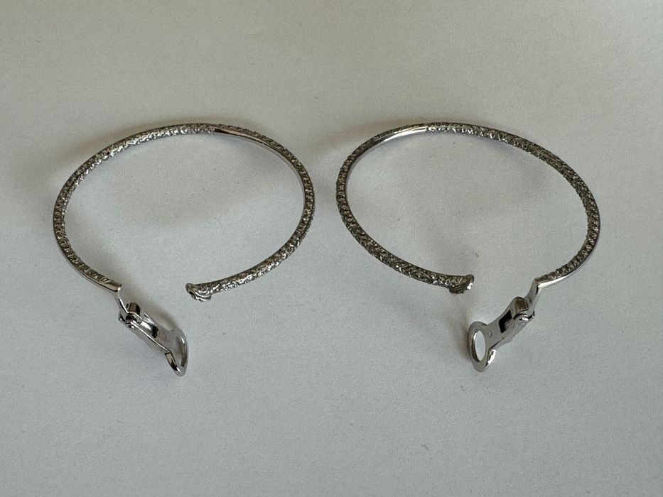 Елегантни 18К Италиански Златни Обеци 9,3г с 276 Диаманта; Топ. Цена!