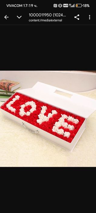 Голяма кутия с 520 рози