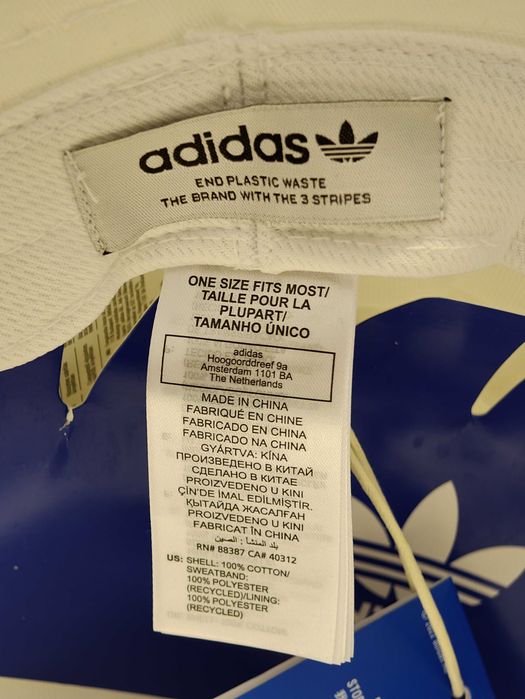 Pălărie / Bucket Hat Adidas Originals Albă - NOUĂ cu etichetă