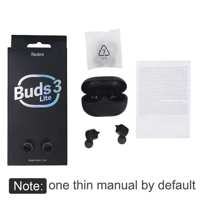 Casti cu Bluetooth redmi buds 3 Lite, USB, Negru