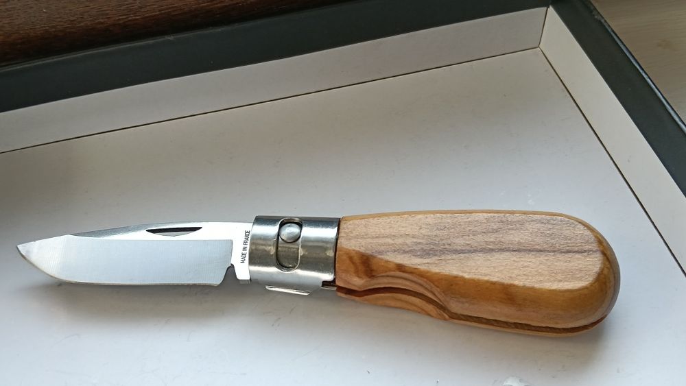 Set Briceag Francez Made in France (Olivier Inox)+Teaca Piele Naturala.Nou!