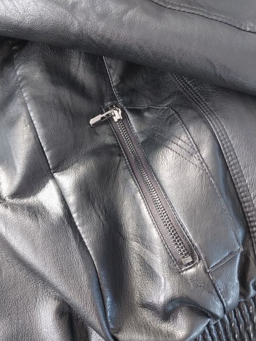 Куртка кожаная утеплёная