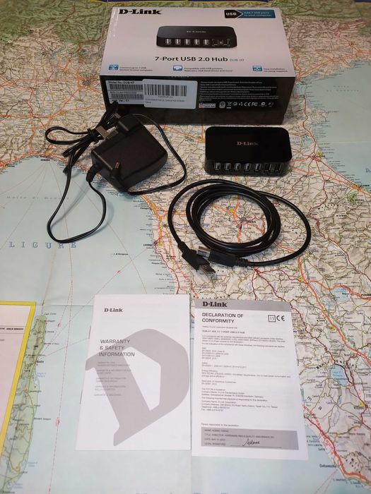 ПРОМО! D-Link hub 7 USB 2.0 powered с захранване
