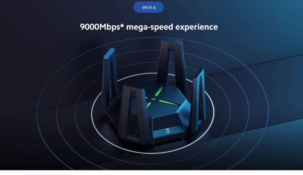 Рутер Xiaomi Mi AX9000, Gaming, Wireless, Трибандов, Wi-Fi 6, USB 3.0,
