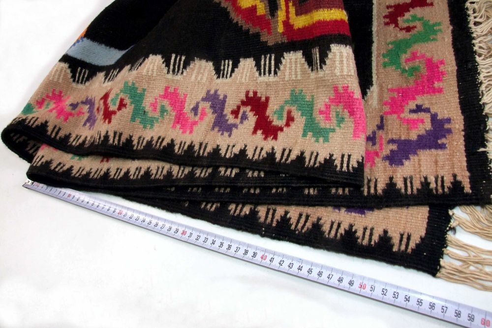 SCOARTA Bucovina, covor lana tesut la razboi, 2,20 x 1,25 m, ca NOUA