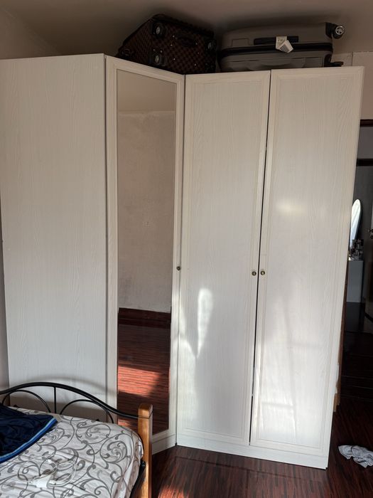 Угловой шкаф айвори