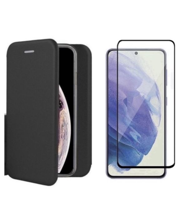 Husa Flip Piele si Folie Sticla Xiaomi Redmi Note 13C 13 PRO 5G 14C