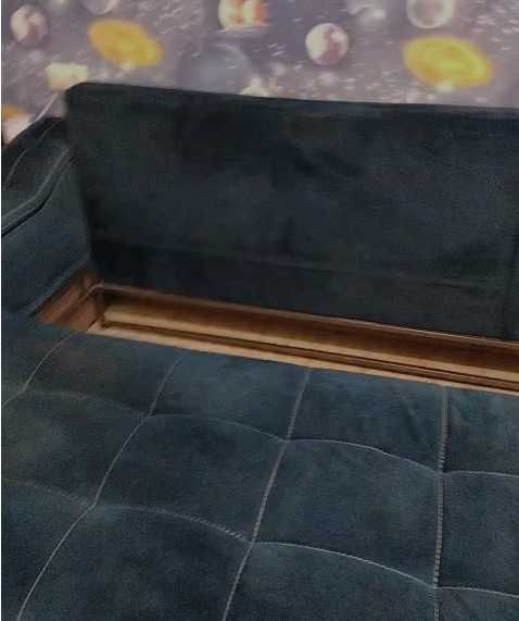 Диван угловой синий