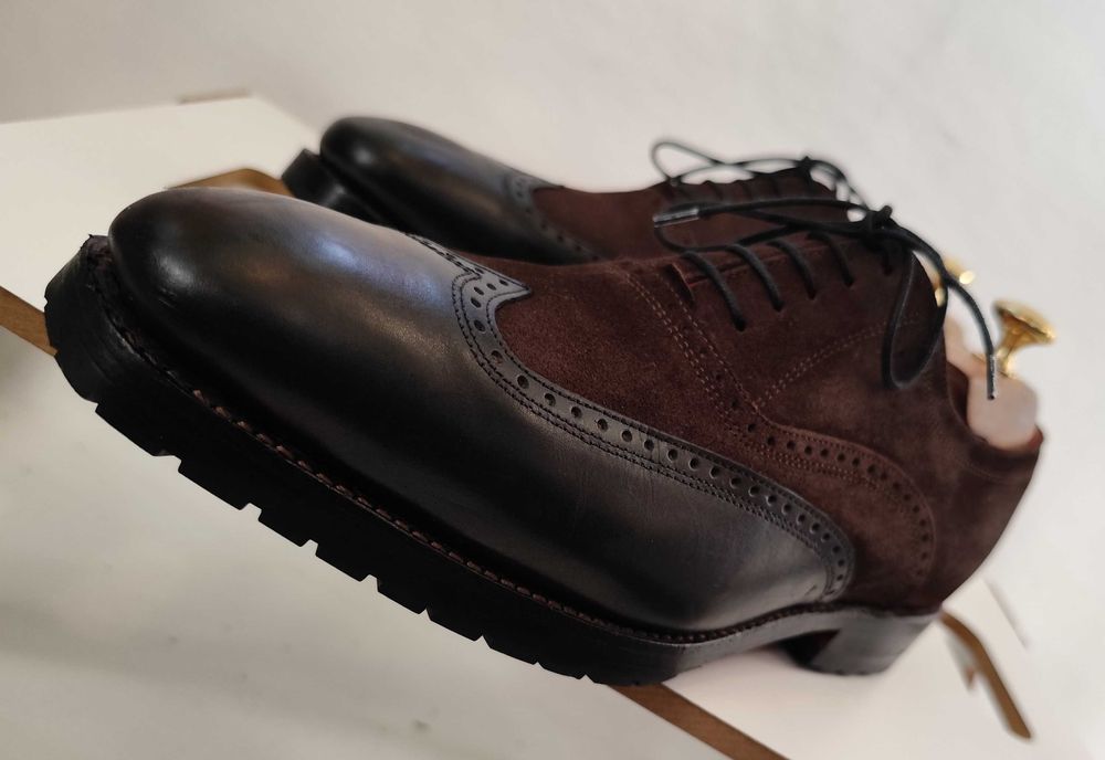 Pantofi de lux 41.5 42 lucrati manual Wellensteyn piele natural ed lim