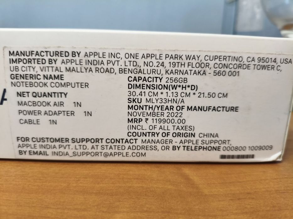 Apple MacBook Air 13.6 256GB MLY33
