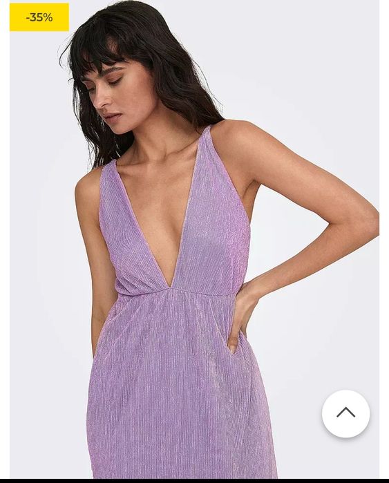 Елегантна рокля Only Shine String Dress/ purple rose