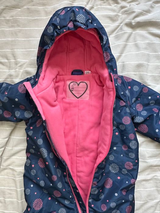 Детски зимен космонавт за момиче 18-24 месеца