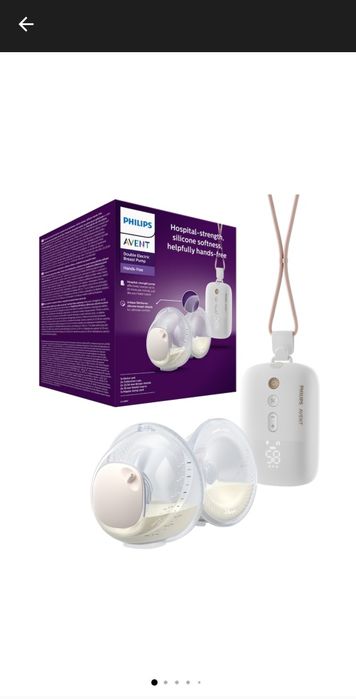 Pompă de sân electrică dublă Philips Avent hands-free(folosită 2 luni)