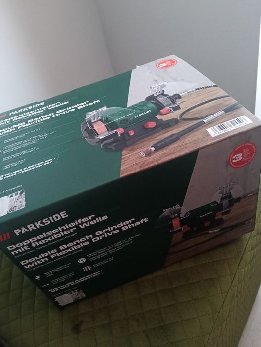 Polizor dublu cu arbore flexibil parkside