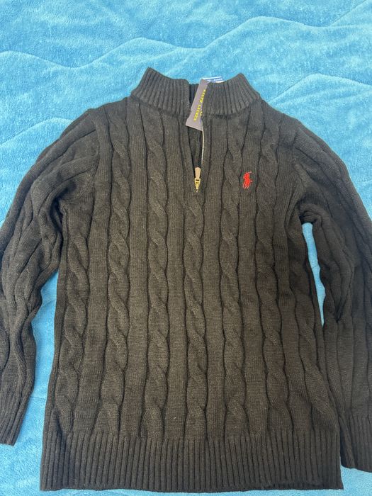 Quarterzipper Polo negru