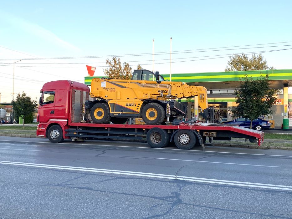 Transport utilaje constructii, utilaje agricole, nacele,