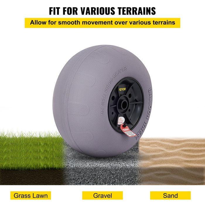 Roti Balon pentru Plaja 330mm Anvelope TPU 2 Buc