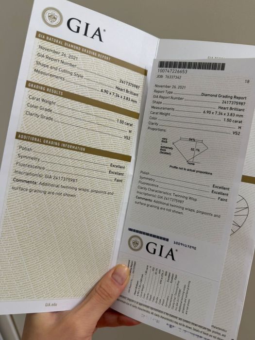 Продажа натурального бриллианта GIA