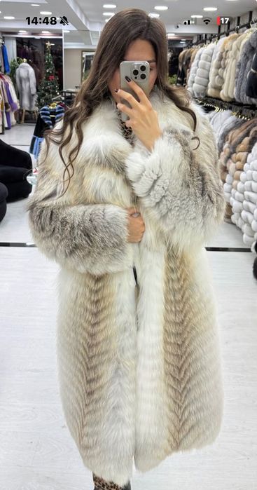 Естествено кожено палто от лисица