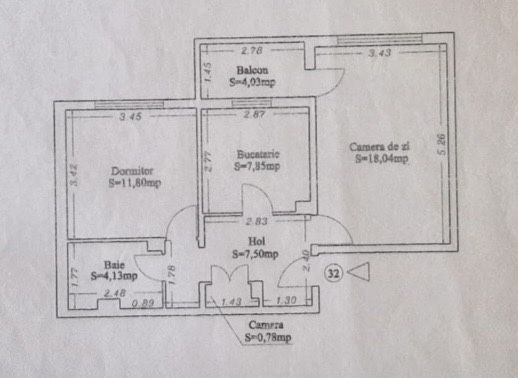 Apartament 2 camere,  km 5, decomandat, etaj 3