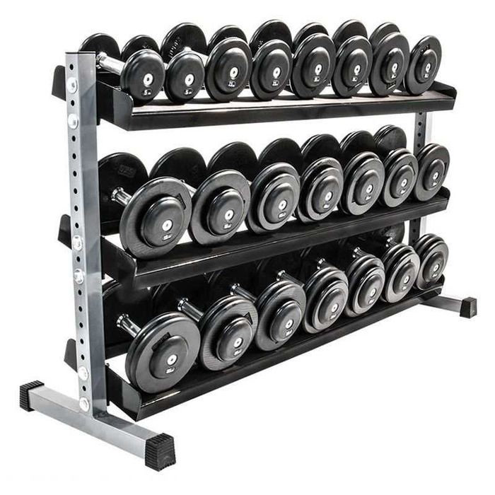 Стойка за Дъмбели 3 нива / 90 см, 120 см, 150 см / Стелаж - Поставка