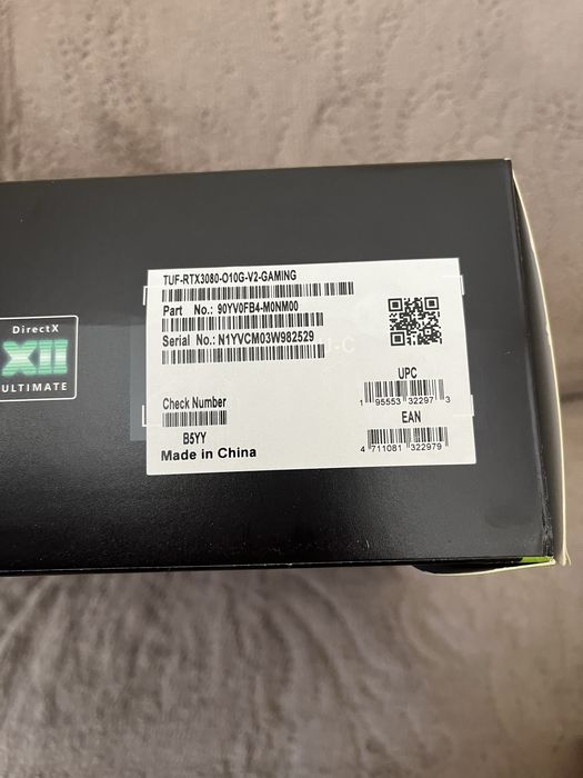 Видеокарта Asus Gaming RTX 3080 10Gb