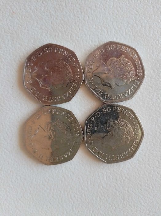50p Английски Пенс, Четирите Издадени 50p с Мечето Падингтън