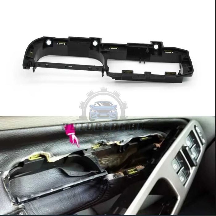 VW Golf 4 панел с 4 стъкла + основа комплект шофьорска врата черно