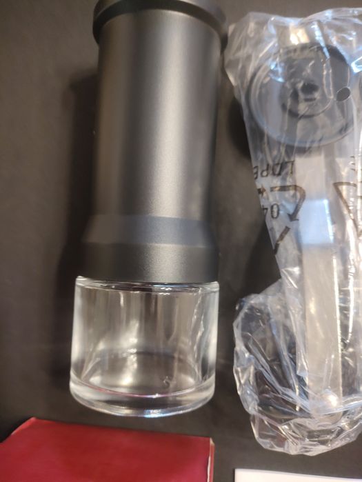 Macinator de cafea manual, 170x60x190mm, inox, cu rasnita conica