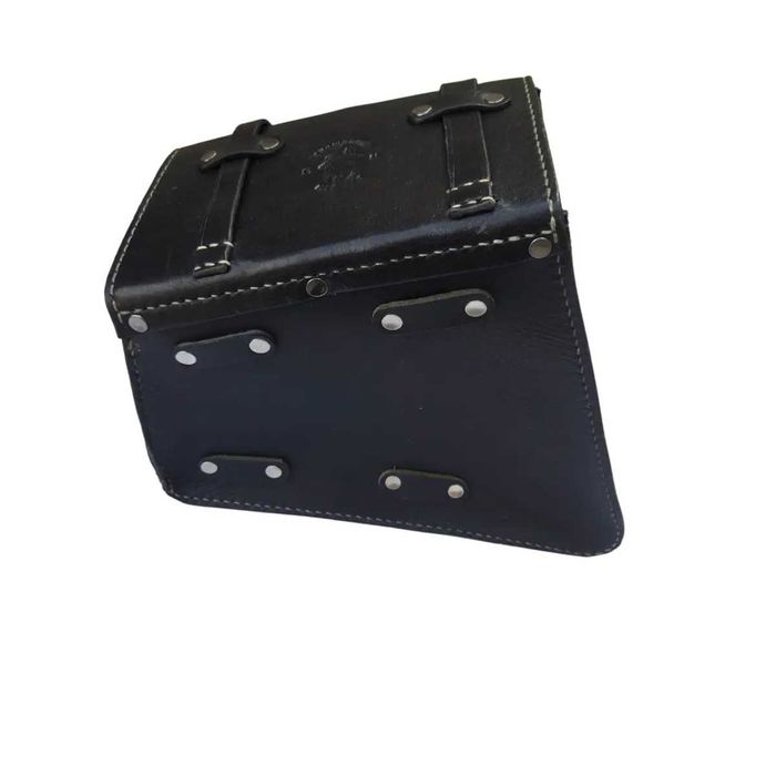 Ръчно изработена кожена единична дисага | Бобър Чопър | НОВА