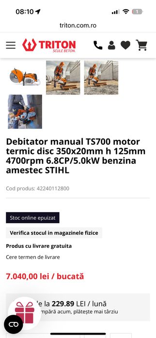 Bebitator beton / drujba Stihl