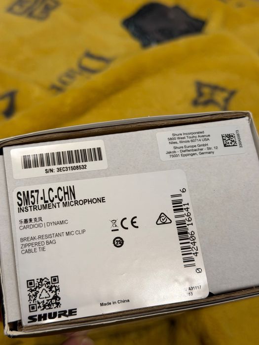 shure sm57 микрофон динамический оригинал