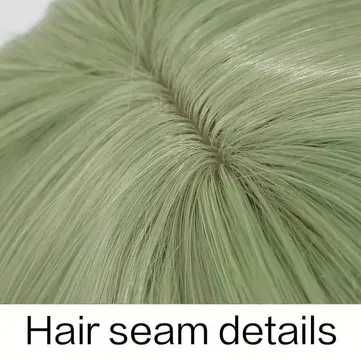 Права аниме светло зелена перука с бретон