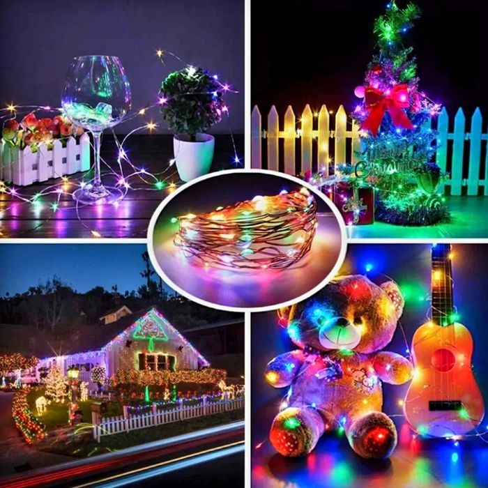 Гирлянда мультиколор роса 10М