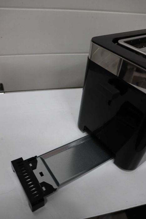 Тостер Graef TO 62, 1000 W, 2 филийки, черен/сребрист