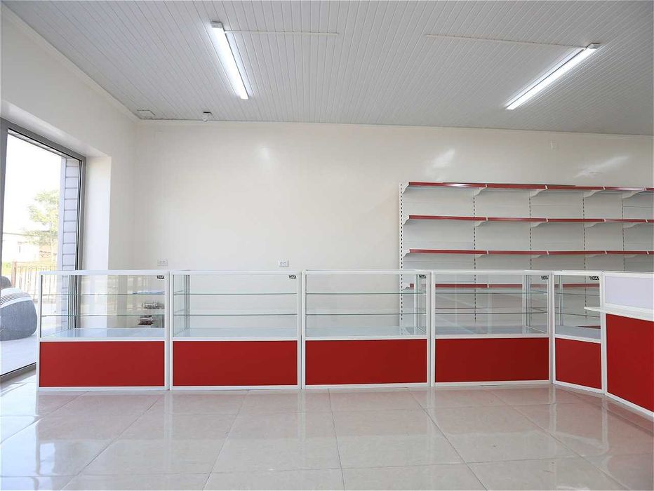 Прилавок витрина, стеклянная, metal oynaly vitrina va prilavkalar