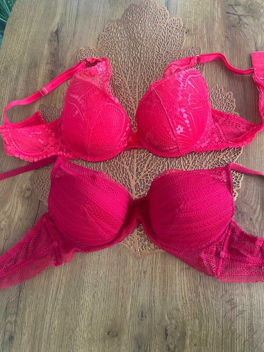 Sutien, bordo si roz, masura 75B, H&M, nou