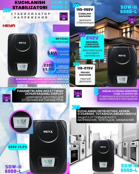 Стабилизатор напряжения SDW-II-6000-L