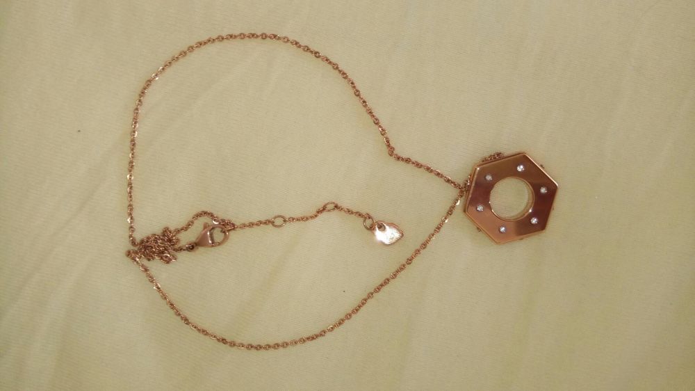 Swarovski Сваровски двулицево колие позлатено