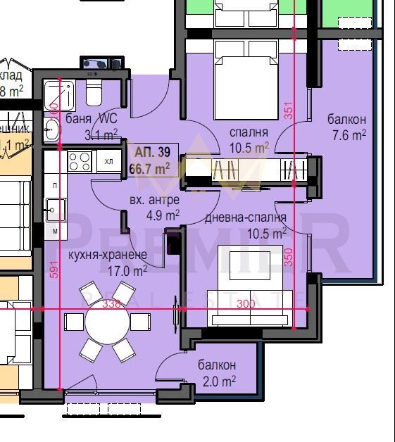 Продава се Тристаен апартамент в Приморско - 86 кв.м за 610 €/кв.м - Снимка #3