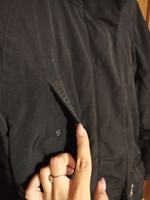 Черно зимно яке с качулка